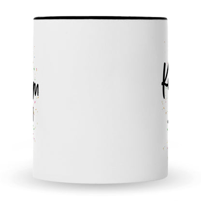 Bedruckte Tasse mit Spruch Konfetti im Herzen