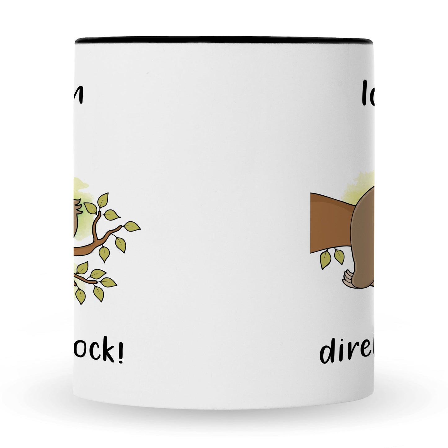 Bedruckte Tasse mit Spruch Ich kam, sah und hatte direkt keinen Bock
