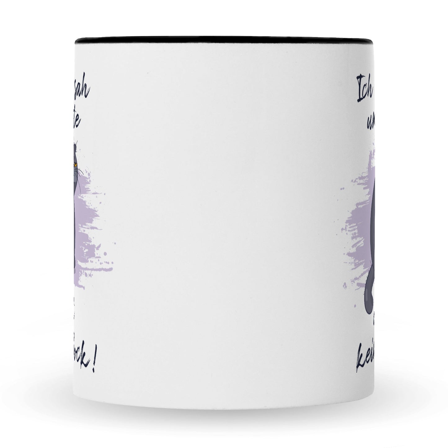 Bedruckte Tasse mit Spruch Ich kam, sah und hatte direkt keinen Bock V2