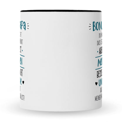 Bedruckte Tasse mit Spruch Bonus Eltern