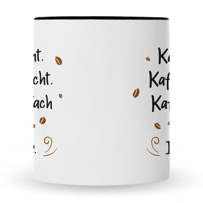Bedruckte Tasse mit Spruch Kaffee redet nicht
