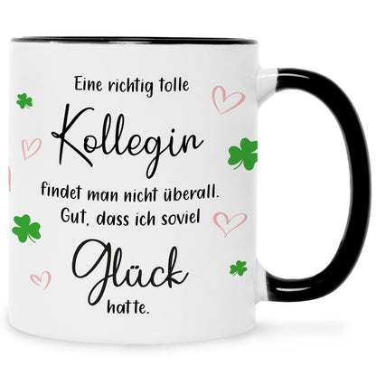 Bedruckte Tasse mit Spruch Tolle Kollegin