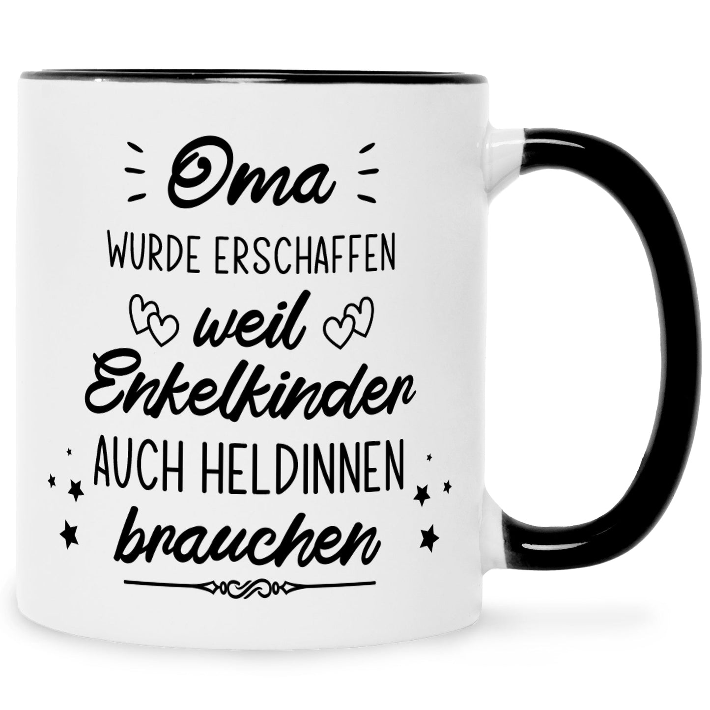 Bedruckte Tasse mit Spruch Heldenhafte Großeltern