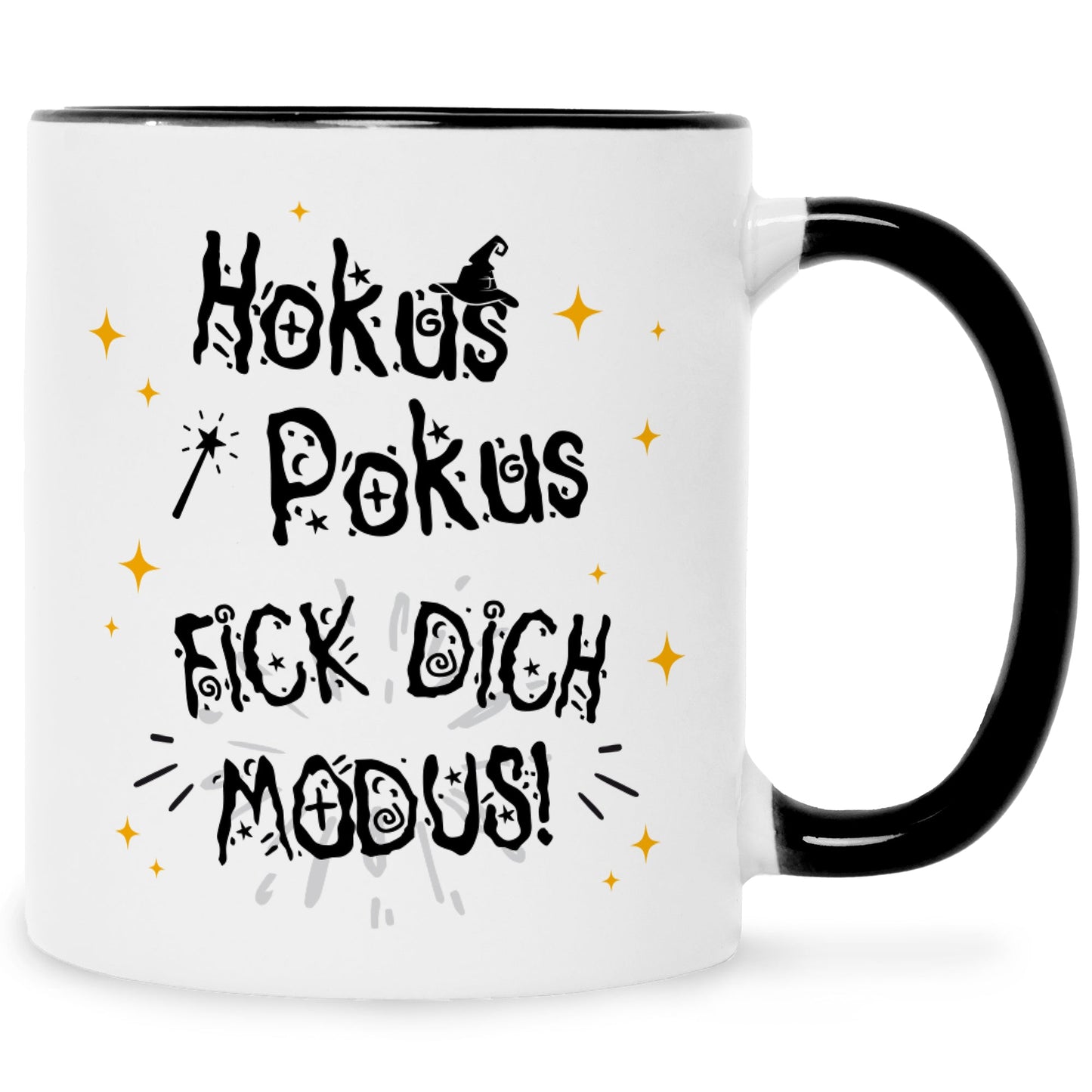 Bedruckte Tasse mit Spruch Hokus Pokus