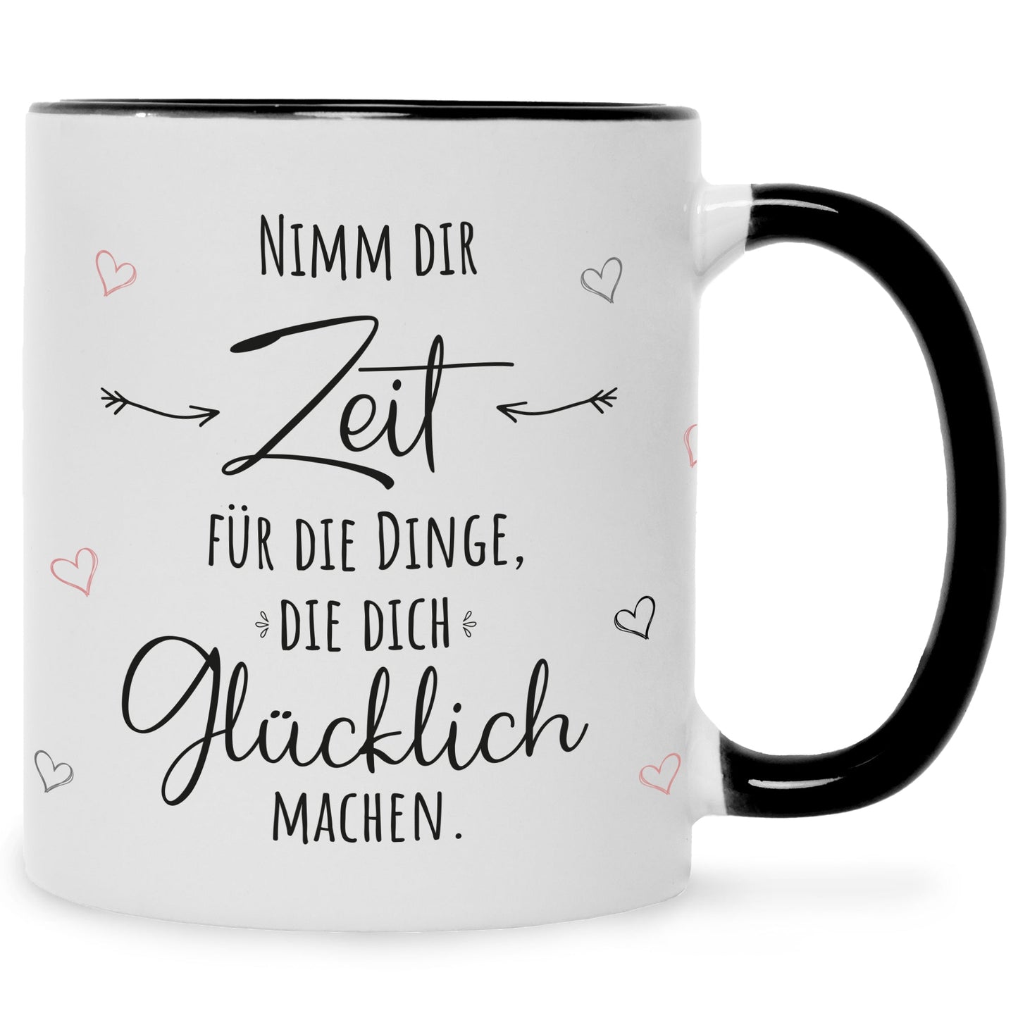 Bedruckte Tasse mit Spruch Nimm dir Zeit