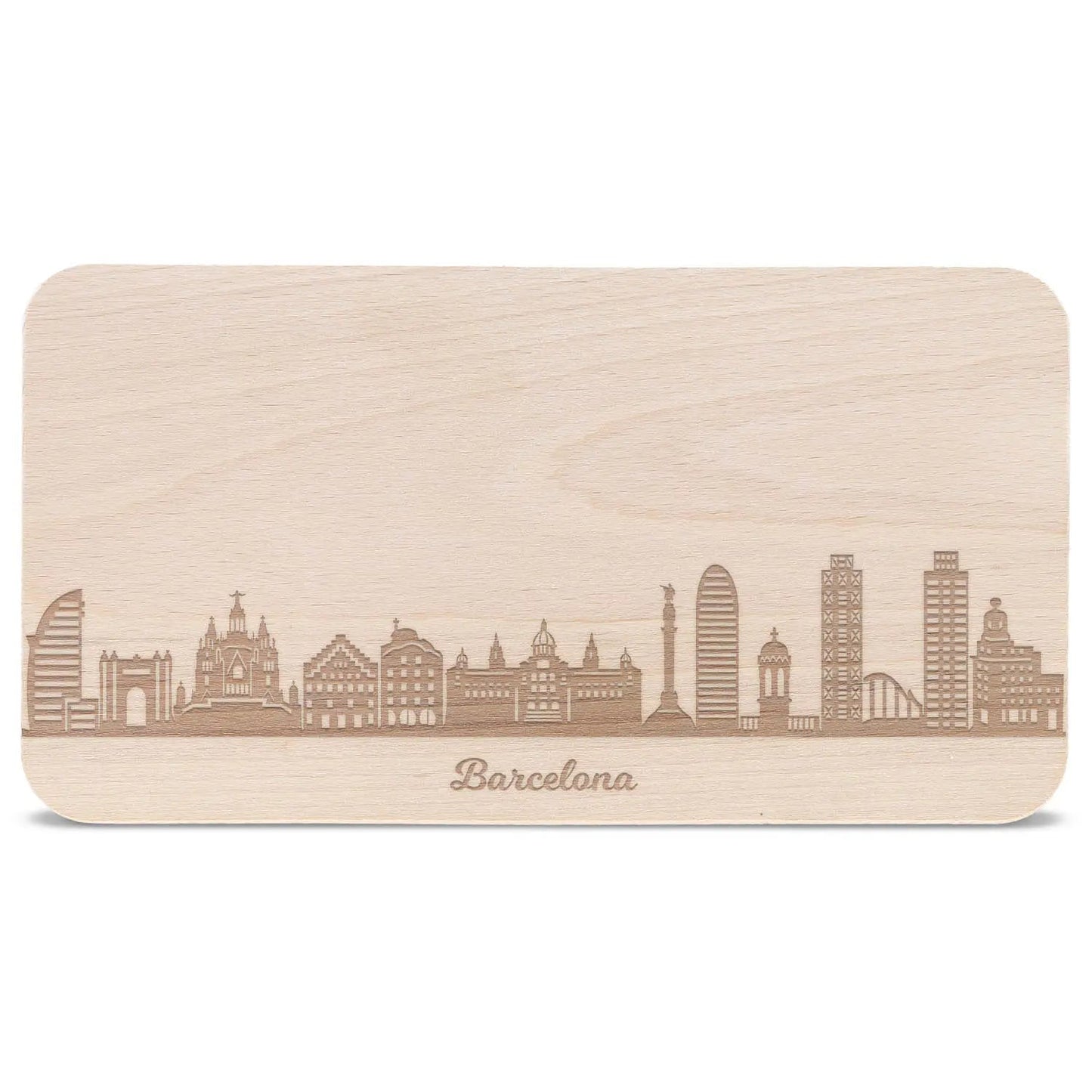 Frühstücksbrettchen Skyline Barcelona