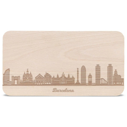 Frühstücksbrettchen Skyline Barcelona