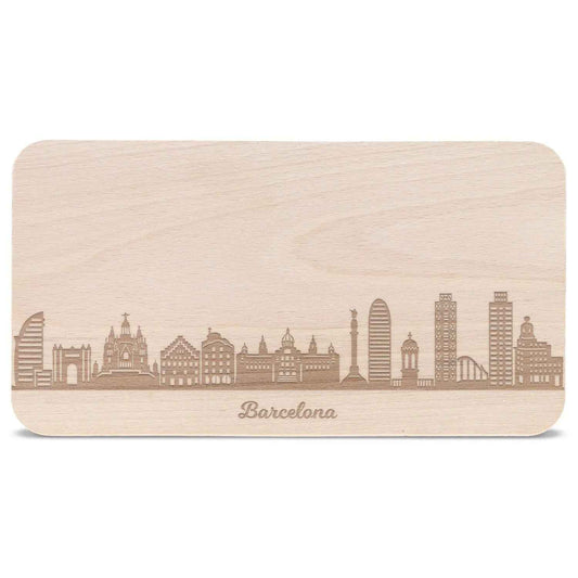 Frühstücksbrettchen Skyline Barcelona