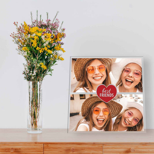 Beste Freunde Foto Geschenk aus Acrylglas mit zwei Fotos