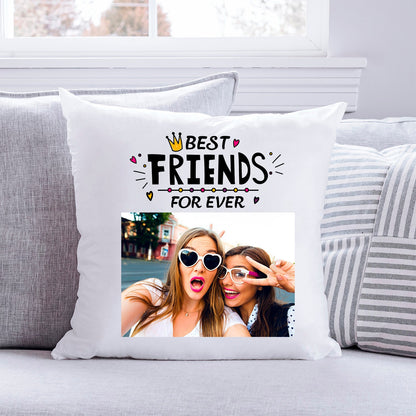 Bedrucktes Kissen im Best Friends For Ever Design mit eigenem Foto