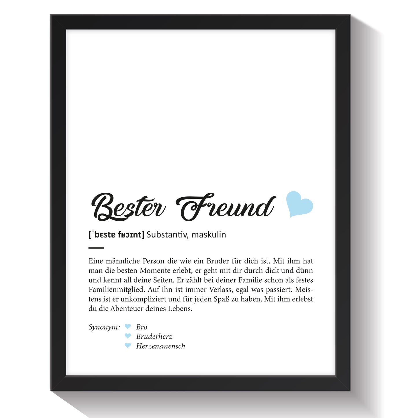 Definition Poster, Kunstdrucke & Worterklärung auf DIN A4 Premium-Foto-Papier