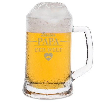 Montana Bierkrug mit Gravur "Bester Papa der Welt"