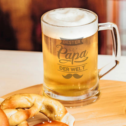 Montana Bierkrug mit Gravur "Bester Papa der Welt V2"