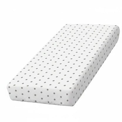 Kinder-Spannbettlaken 140x70 cm – „Graue Tupfen“