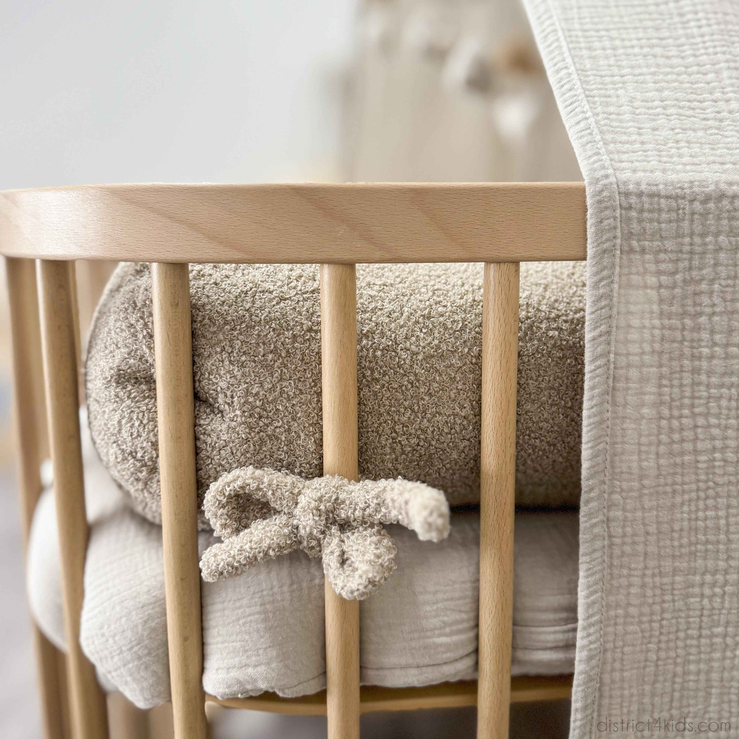 Bettschlange einsträngig Teddystoff Boucle – Schutz & Vielseitig