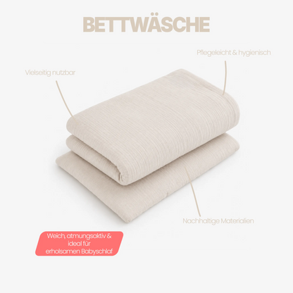 Bettwäsche Musselin – weich & gebrauchsfertig
