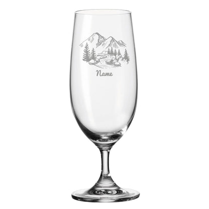 Leonardo Bierglas mit Gravur "Mountain" mit Namen