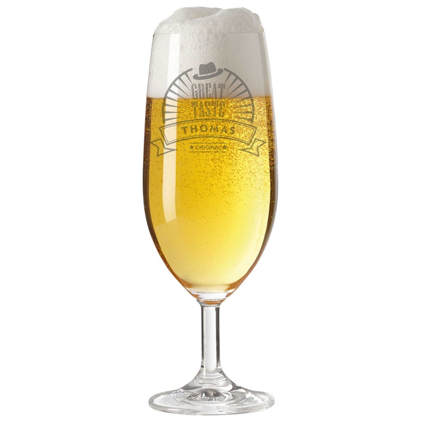 Leonardo Bierglas mit Gravur "Great Taste" mit Namen