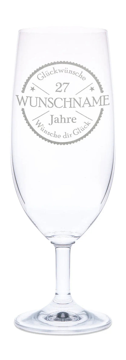 Leonardo Bierglas mit Gravur "Glückwünsche"