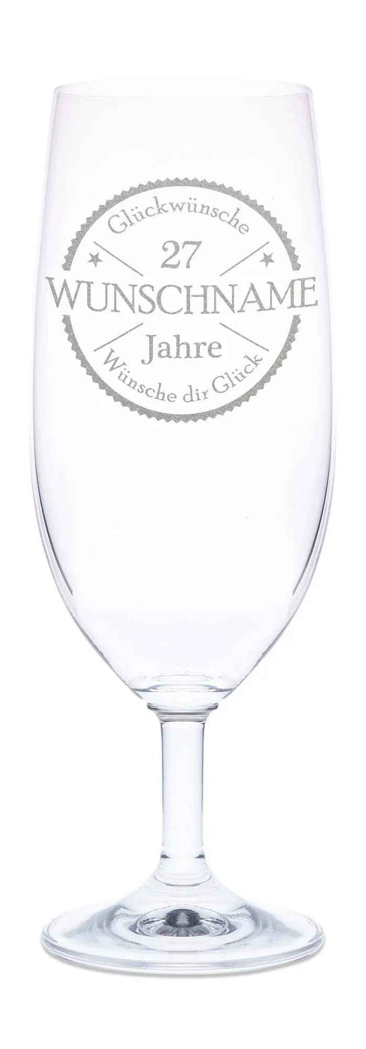 Leonardo Bierglas mit Gravur "Glückwünsche"