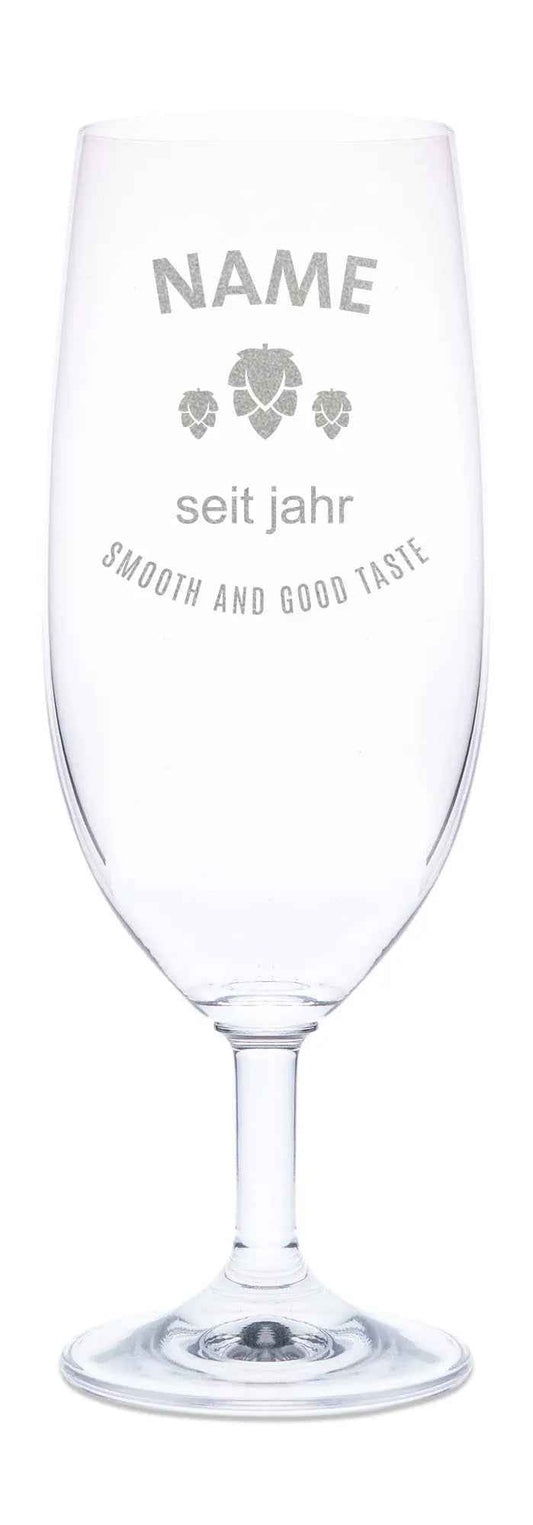 Leonardo Bierglas mit Gravur "Smooth & Taste"