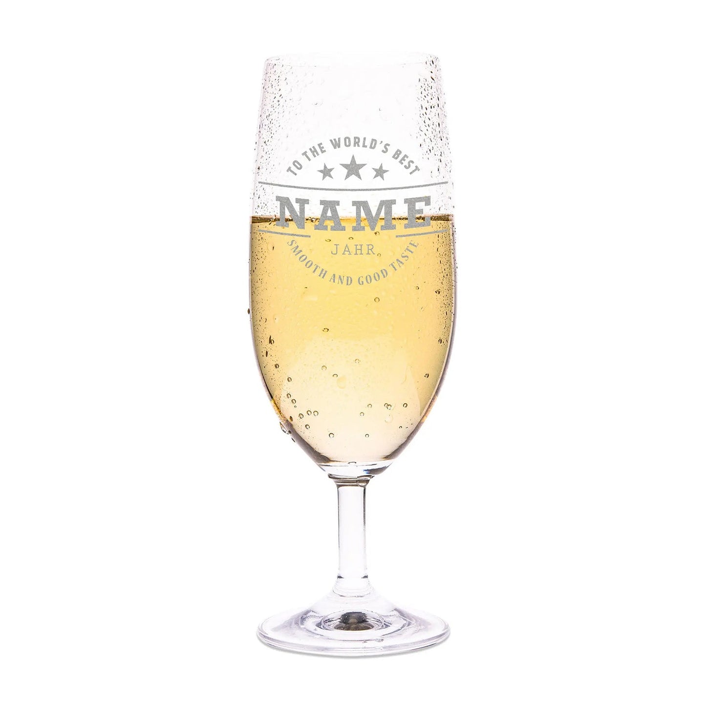 Leonardo Bierglas mit Gravur "To the world's best"