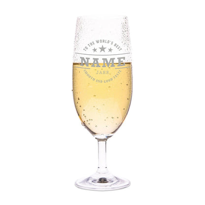Leonardo Bierglas mit Gravur "To the world's best"