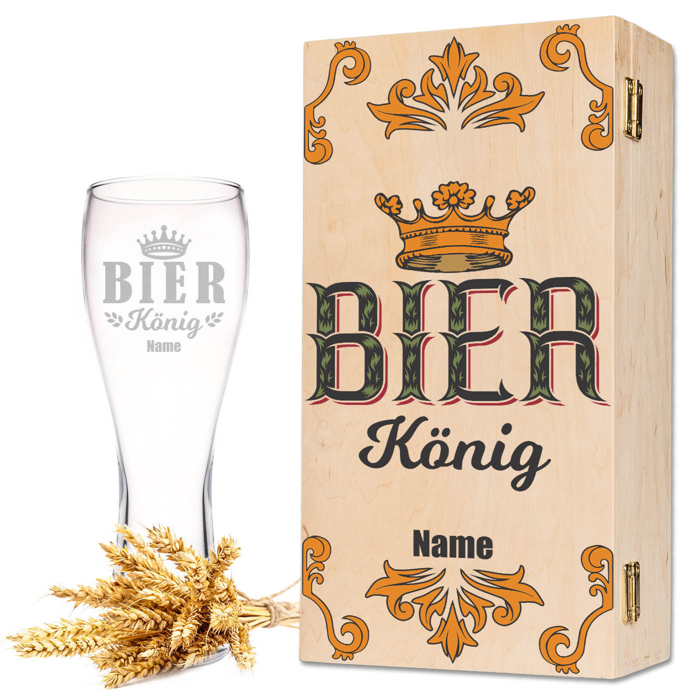 Leonardo Weizenglas "Bierkönig V2" mit Namen