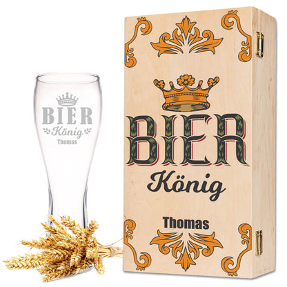 Leonardo Weizenglas "Bierkönig V2" mit Namen