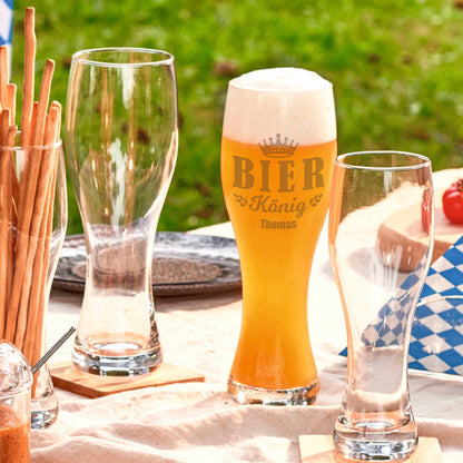 Leonardo Weizenglas "Bierkönig V2" mit Namen