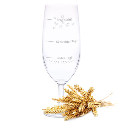 Leonardo Bierglas mit Gravur "Guter Tag Schlechter Tag"