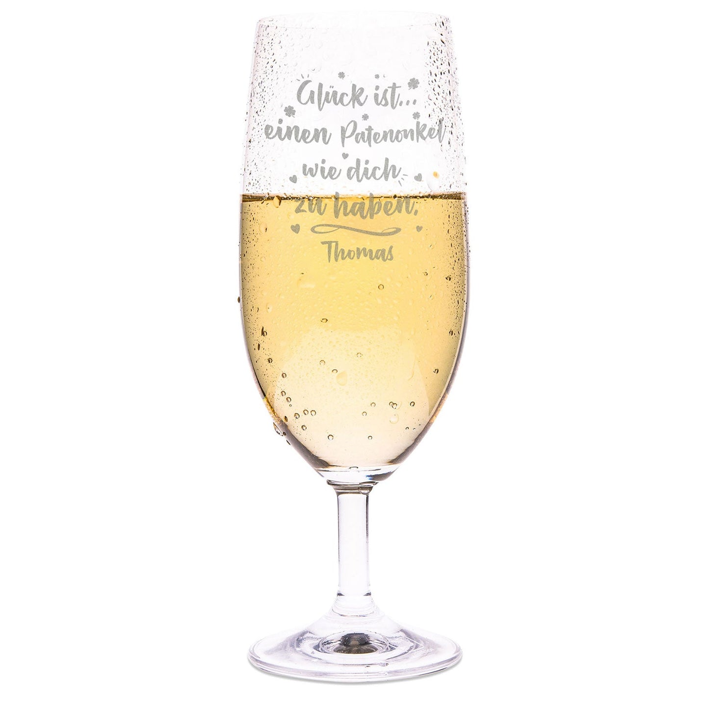 Leonardo Bierglas mit Gravur "Glück ist einen Patenonkel" mit Name