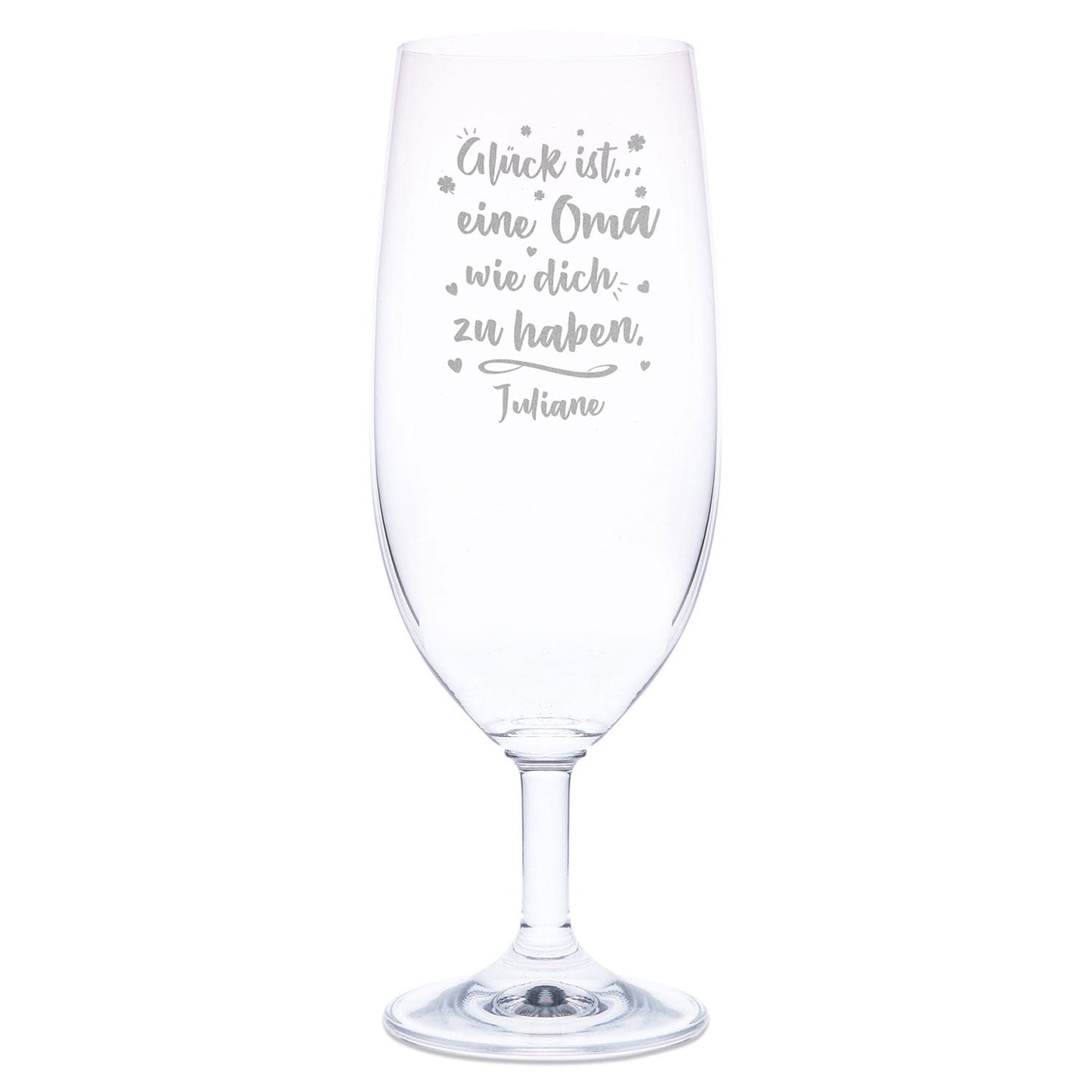 Leonardo Bierglas mit Gravur "Glück ist einen Oma" mit Name