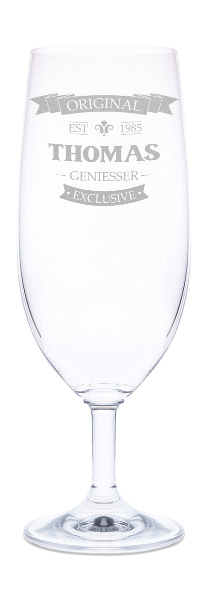 Leonardo Bierglas mit Gravur "Original" mit Name und Jahr
