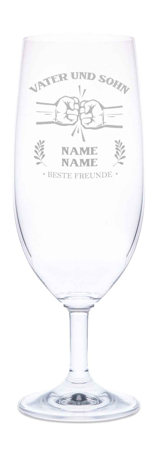 Leonardo Bierglas mit Gravur "Vater und Sohn"