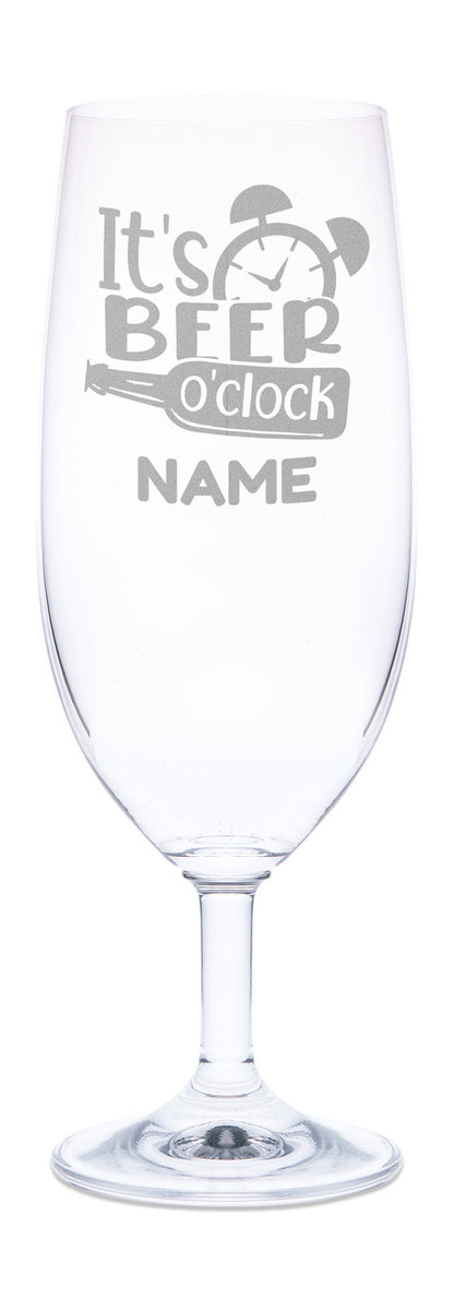 Leonardo Bierglas mit Gravur "It's beer o'clock"