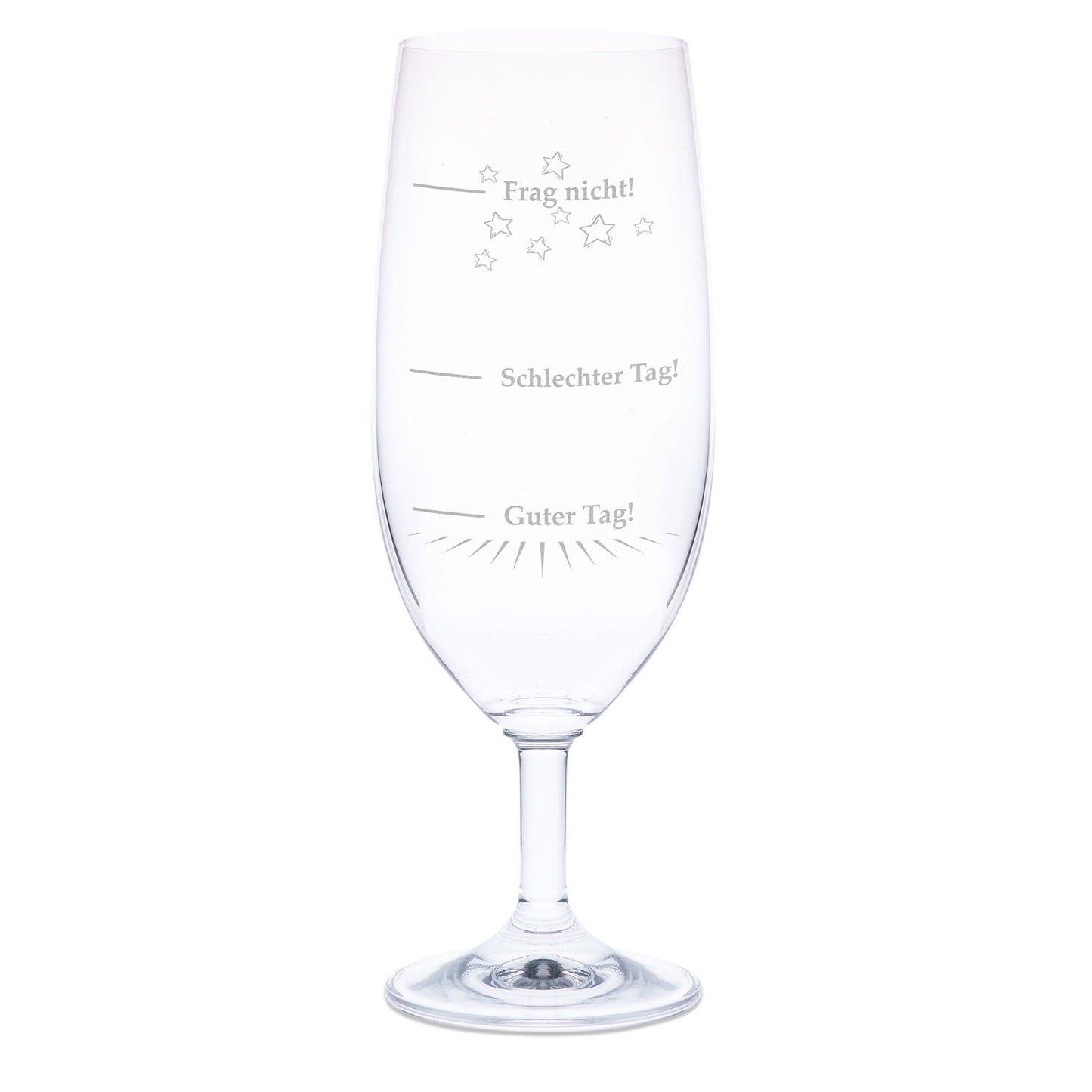 Leonardo Bierglas mit Gravur "Guter Tag Schlechter Tag"