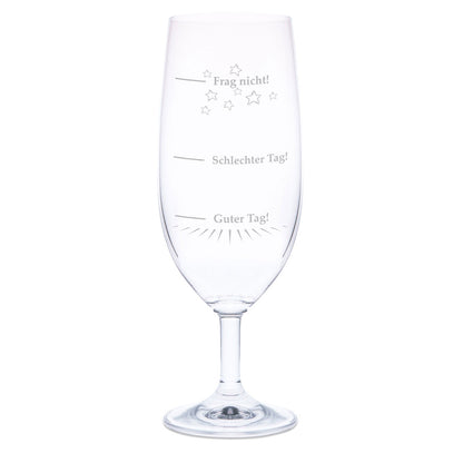 Leonardo Bierglas mit Gravur "Guter Tag Schlechter Tag"
