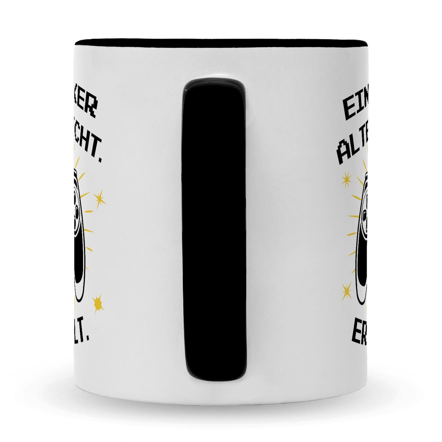 Bedruckte Tasse mit Spruch - Ein Zocker altert nicht er levelt