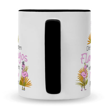Bedruckte Tasse mit Spruch Die schönsten Flamingos