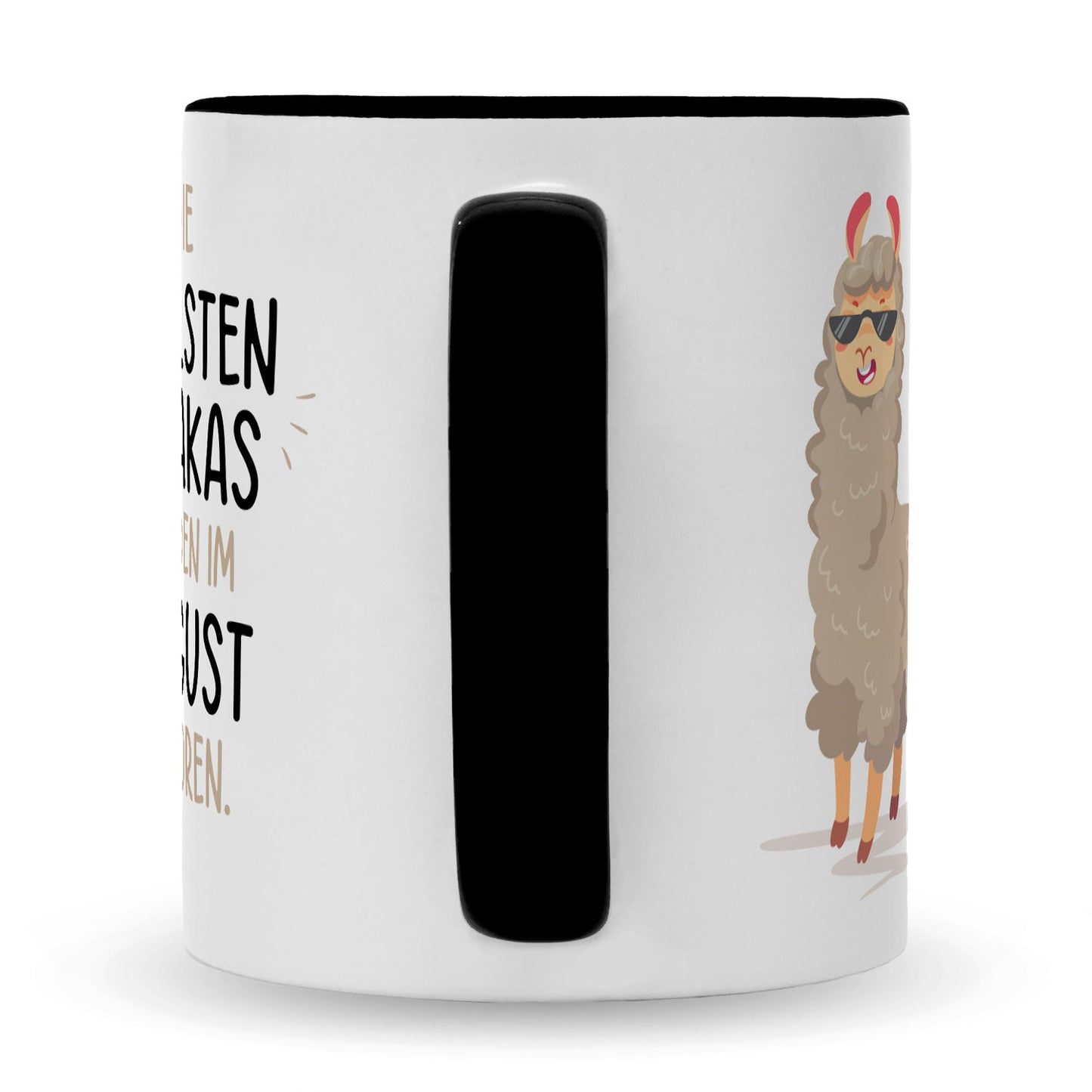 Bedruckte Tasse mit Spruch Die coolsten Alpakas
