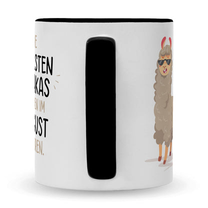 Bedruckte Tasse mit Spruch Die coolsten Alpakas