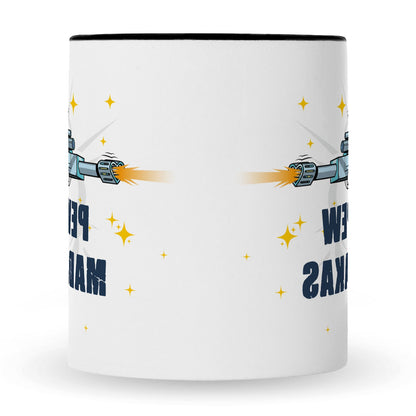 Bedruckte Tasse mit Spruch Pew Pew Madafakas