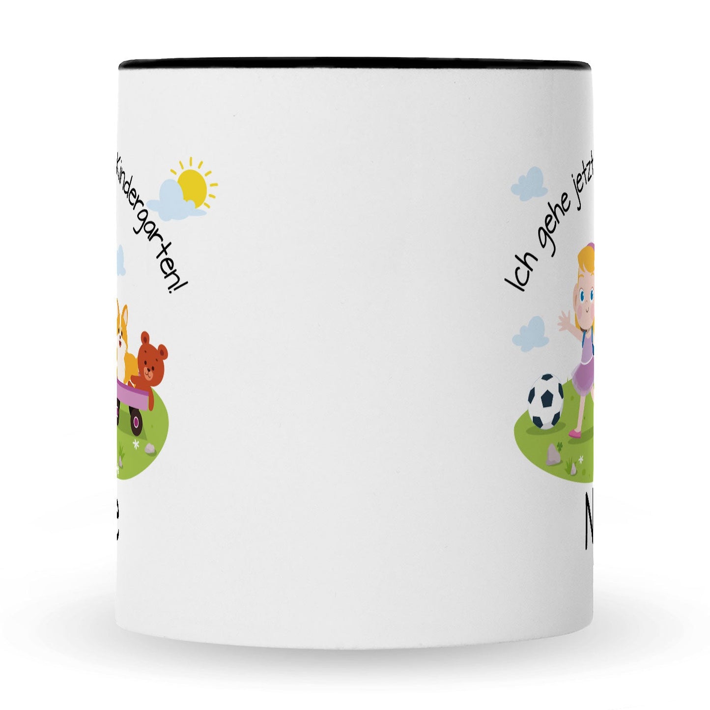 Bedruckte Tasse mit Motiv Ich gehe jetzt in den Kindergarten für Jungen & Mädchen