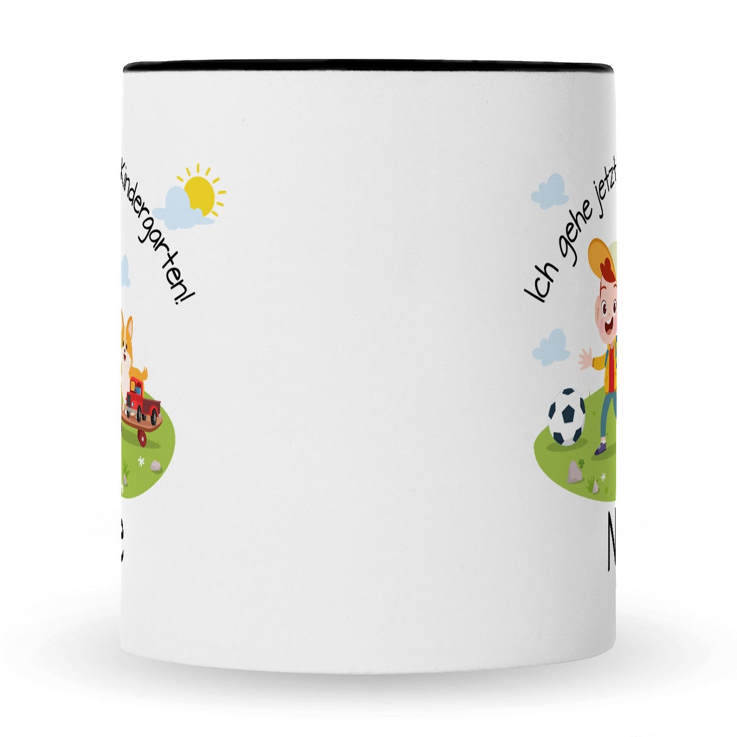 Bedruckte Tasse mit Motiv Ich gehe jetzt in den Kindergarten für Jungen & Mädchen