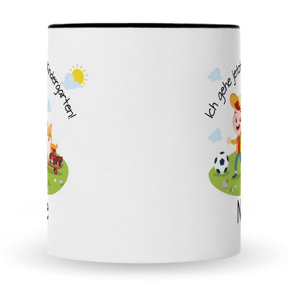 Bedruckte Tasse mit Motiv Ich gehe jetzt in den Kindergarten für Jungen & Mädchen
