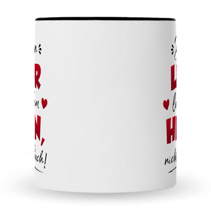 Bedruckte Tasse mit Spruch Die besten Lehrer lehren aus dem Herzen