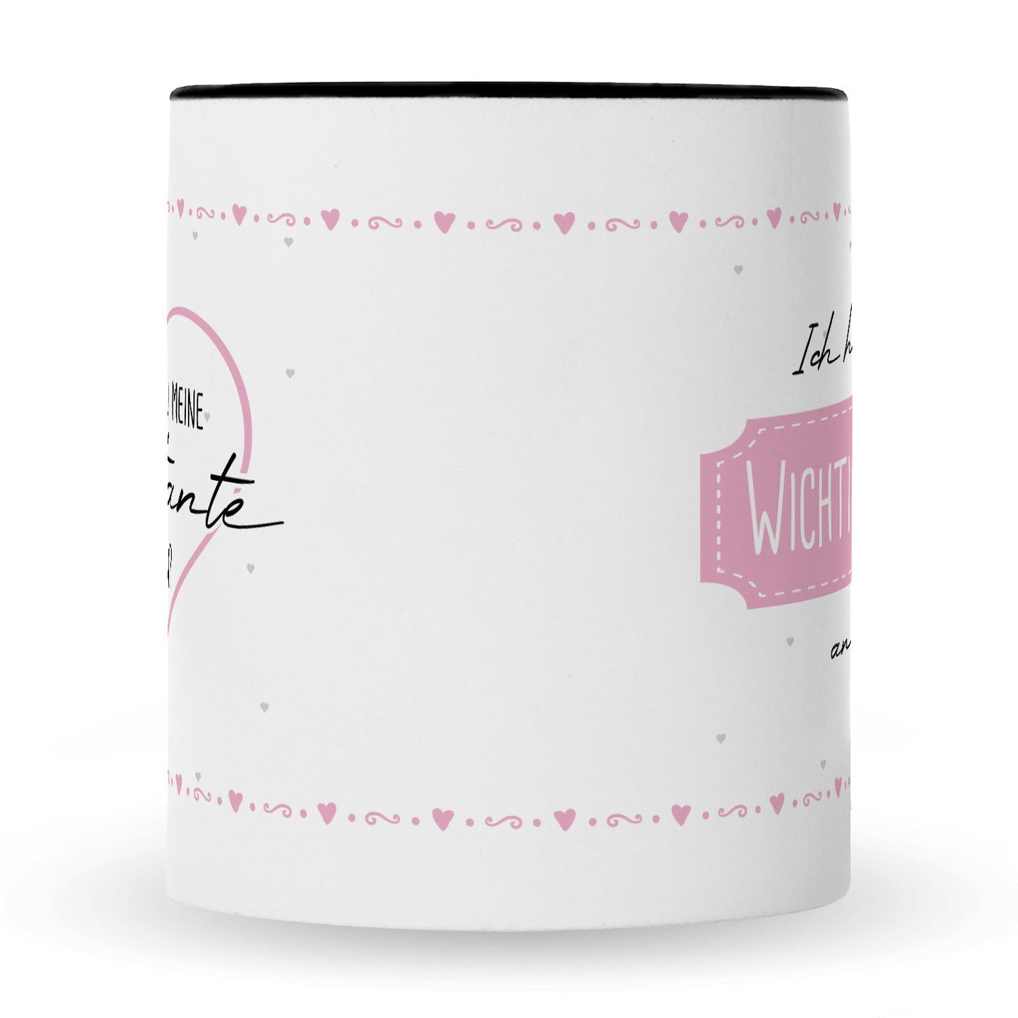 Bedruckte Tasse mit Spruch Ich habe eine wichtige Frage an dich! Patentante/Patenonkel