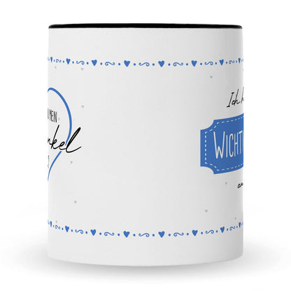Bedruckte Tasse mit Spruch Ich habe eine wichtige Frage an dich! Patentante/Patenonkel