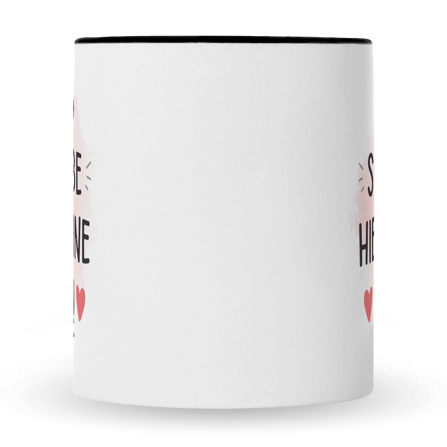 Bedruckte Tasse mit Spruch Wird scheiße ohne dich